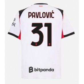 AC Milan Strahinja Pavlovic #31 Venkovní Dres 2025-26 Krátký Rukáv