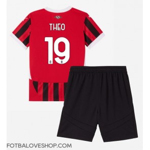 AC Milan Theo Hernandez #19 Dětské Domácí Dres 2024-25 Krátký Rukáv (+ trenýrky)