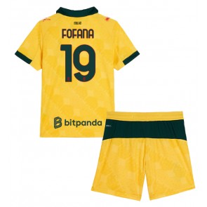 AC Milan Youssouf Fofana #19 Dětské Alternativní Dres 2025-26 Krátký Rukáv (+ trenýrky)
