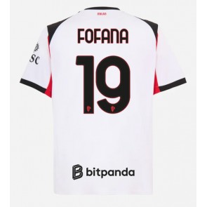 AC Milan Youssouf Fofana #19 Venkovní Dres 2025-26 Krátký Rukáv
