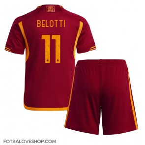 AS Roma Andrea Belotti #11 Dětské Domácí Dres 2023-24 Krátký Rukáv (+ trenýrky)