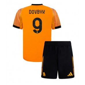 AS Roma Artem Dovbyk #9 Dětské Venkovní Dres 2025-26 Krátký Rukáv (+ trenýrky)