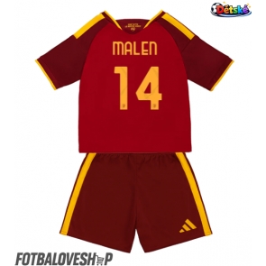 AS Roma Donyell Malen #14 Dětské Domácí Dres 2026-27 Krátký Rukáv (+ trenýrky)