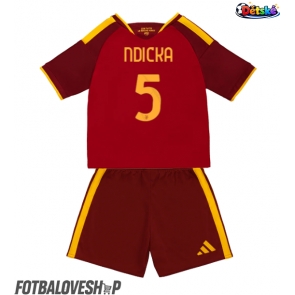 AS Roma Evan Ndicka #5 Dětské Domácí Dres 2026-27 Krátký Rukáv (+ trenýrky)
