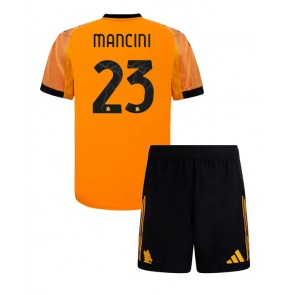 AS Roma Gianluca Mancini #23 Dětské Venkovní Dres 2025-26 Krátký Rukáv (+ trenýrky)