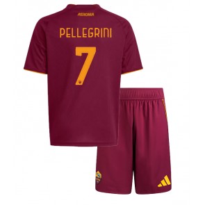 AS Roma Lorenzo Pellegrini #7 Dětské Domácí Dres 2025-26 Krátký Rukáv (+ trenýrky)