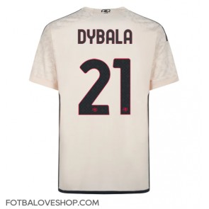 AS Roma Paulo Dybala #21 Venkovní Dres 2023-24 Krátký Rukáv