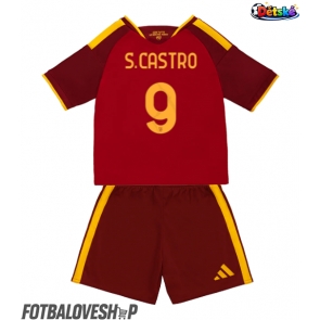 AS Roma Santiago Castro #9 Dětské Domácí Dres 2026-27 Krátký Rukáv (+ trenýrky)