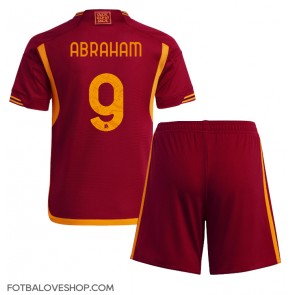 AS Roma Tammy Abraham #9 Dětské Domácí Dres 2023-24 Krátký Rukáv (+ trenýrky)