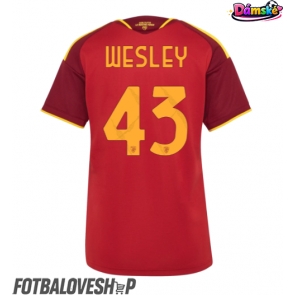 AS Roma Wesley Franca #43 Dámské Domácí Dres 2026-27 Krátký Rukáv