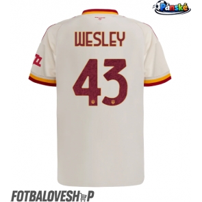 AS Roma Wesley Franca #43 Venkovní Dres 2026-27 Krátký Rukáv