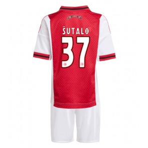 Ajax Josip Sutalo #37 Dětské Domácí Dres 2025-26 Krátký Rukáv (+ trenýrky)