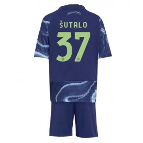 Ajax Josip Sutalo #37 Dětské Venkovní Dres 2025-26 Krátký Rukáv (+ trenýrky)