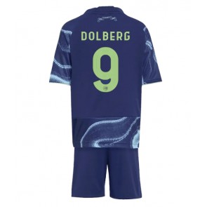 Ajax Kasper Dolberg #9 Dětské Venkovní Dres 2025-26 Krátký Rukáv (+ trenýrky)
