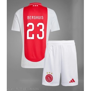 Ajax Steven Berghuis #23 Dětské Domácí Dres 2024-25 Krátký Rukáv (+ trenýrky)