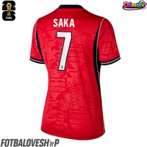 Anglie Bukayo Saka #7 Dámské Venkovní Dres MS 2026 Krátký Rukáv