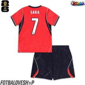 Anglie Bukayo Saka #7 Dětské Venkovní Dres MS 2026 Krátký Rukáv (+ trenýrky)