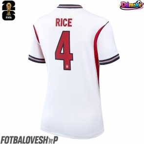 Anglie Declan Rice #4 Dámské Domácí Dres MS 2026 Krátký Rukáv