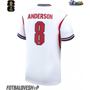Anglie Elliot Anderson #8 Domácí Dres MS 2026 Krátký Rukáv