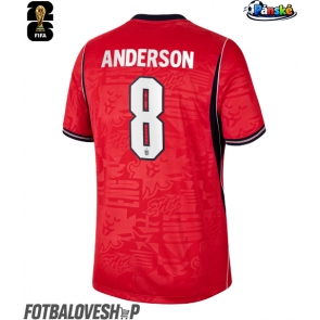Anglie Elliot Anderson #8 Venkovní Dres MS 2026 Krátký Rukáv