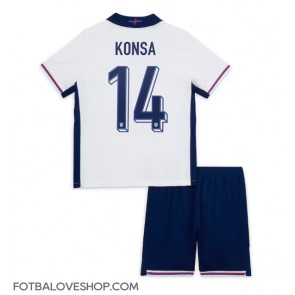 Anglie Ezri Konsa #14 Dětské Domácí Dres ME 2024 Krátký Rukáv (+ trenýrky)