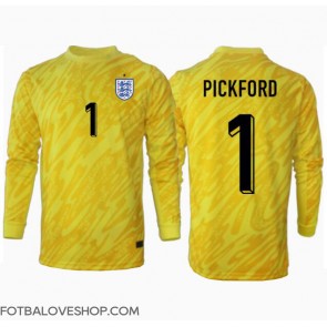 Anglie Jordan Pickford #1 Brankářské Venkovní Dres ME 2024 Dlouhý Rukáv