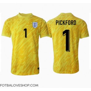 Anglie Jordan Pickford #1 Brankářské Venkovní Dres ME 2024 Krátký Rukáv