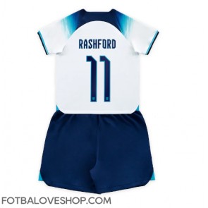 Anglie Marcus Rashford #11 Dětské Domácí Dres MS 2022 Krátký Rukáv (+ trenýrky)