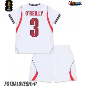 Anglie Nico O'Reilly #3 Dětské Domácí Dres MS 2026 Krátký Rukáv (+ trenýrky)