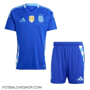 Argentina Dětské Venkovní Dres Copa America 2024 Krátký Rukáv (+ trenýrky)