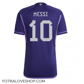 Argentina Lionel Messi #10 Venkovní Dres MS 2022 Krátký Rukáv