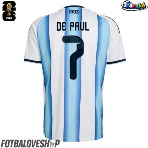 Argentina Rodrigo De Paul #7 Domácí Dres MS 2026 Krátký Rukáv