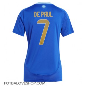 Argentina Rodrigo De Paul #7 Dámské Venkovní Dres Copa America 2024 Krátký Rukáv