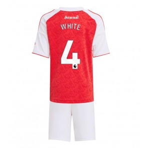 Arsenal Ben White #4 Dětské Domácí Dres 2025-26 Krátký Rukáv (+ trenýrky)