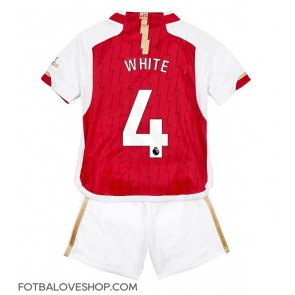 Arsenal Benjamin White #4 Dětské Domácí Dres 2023-24 Krátký Rukáv (+ trenýrky)
