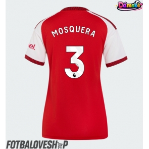 Arsenal Cristhian Mosquera #3 Dámské Domácí Dres 2026-27 Krátký Rukáv