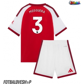 Arsenal Cristhian Mosquera #3 Dětské Domácí Dres 2026-27 Krátký Rukáv (+ trenýrky)
