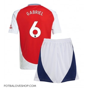 Arsenal Gabriel Magalhaes #6 Dětské Domácí Dres 2024-25 Krátký Rukáv (+ trenýrky)