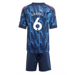Arsenal Gabriel Magalhaes #6 Dětské Venkovní Dres 2025-26 Krátký Rukáv (+ trenýrky)
