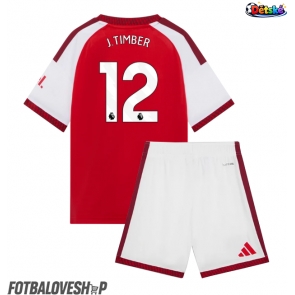 Arsenal Jurrien Timber #12 Dětské Domácí Dres 2026-27 Krátký Rukáv (+ trenýrky)