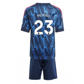 Arsenal Mikel Merino #23 Dětské Venkovní Dres 2025-26 Krátký Rukáv (+ trenýrky)