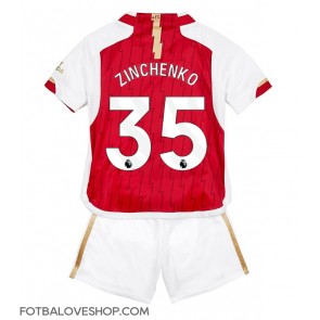 Arsenal Oleksandr Zinchenko #35 Dětské Domácí Dres 2023-24 Krátký Rukáv (+ trenýrky)
