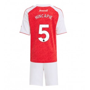 Arsenal Piero Hincapie #5 Dětské Domácí Dres 2025-26 Krátký Rukáv (+ trenýrky)