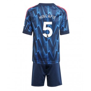 Arsenal Piero Hincapie #5 Dětské Venkovní Dres 2025-26 Krátký Rukáv (+ trenýrky)