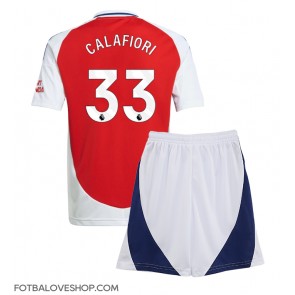 Arsenal Riccardo Calafiori #33 Dětské Domácí Dres 2024-25 Krátký Rukáv (+ trenýrky)