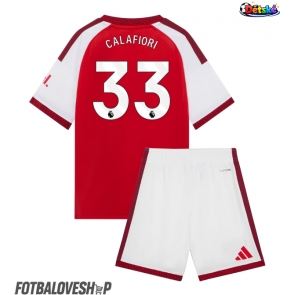 Arsenal Riccardo Calafiori #33 Dětské Domácí Dres 2026-27 Krátký Rukáv (+ trenýrky)