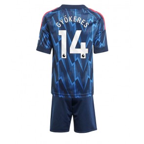 Arsenal Viktor Gyokeres #14 Dětské Venkovní Dres 2025-26 Krátký Rukáv (+ trenýrky)