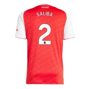 Arsenal William Saliba #2 Domácí Dres 2025-26 Krátký Rukáv