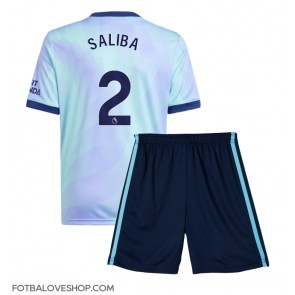 Arsenal William Saliba #2 Dětské Alternativní Dres 2024-25 Krátký Rukáv (+ trenýrky)