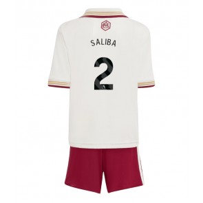 Arsenal William Saliba #2 Dětské Alternativní Dres 2025-26 Krátký Rukáv (+ trenýrky)